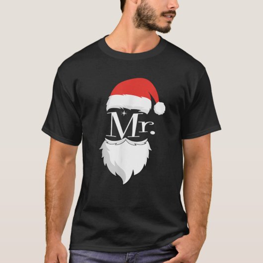 T-shirt M. et Mme Claus Couples Matching Christmas Pajama (Devant)