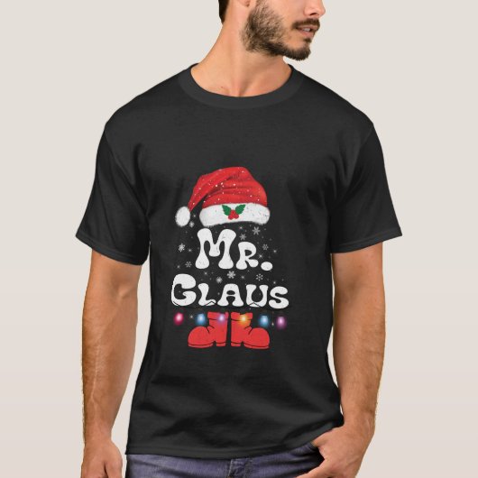 T-shirt M. et Mme Claus Couples Matching Christmas Pajama (Devant)