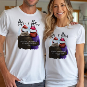 T-shirt M. et Mme Script couples chrétiens