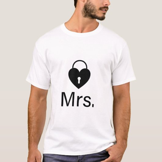 T-shirt M. et Mme - Verrouillage et clé (Devant)