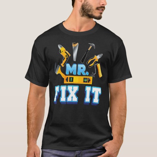 T-shirt M. Fix It Break Matching Fils & Père Day Papa Papa (Devant)