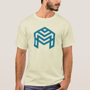 T-shirt M Géométrique Abstrait Bleu