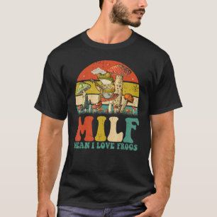 T-shirt M I L F Cottagecore Frog Jouer Banjo sur Champigno