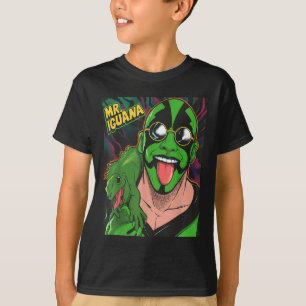 T-shirt M. Iguane Langue Dehors Drôle Lutteur De Lézard De