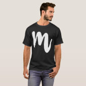 T-shirt M Lettre majuscule Initiales Cool ABC (Devant entier)