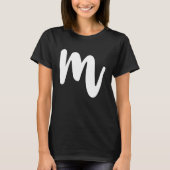 T-shirt M Lettre majuscule Initiales Cool ABC (Devant)