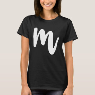 T-shirt M Lettre majuscule Initiales Cool ABC