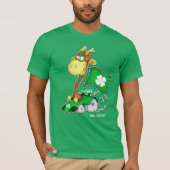 T-shirt M. Lucky. Drôle Giraffe St.Patrick's Day (Devant)