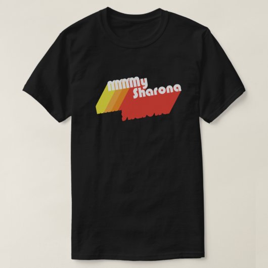 T-shirt M-M-M-My Sharona Typographie rétro (foncé) (Design devant)