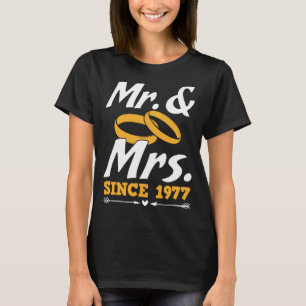 T-shirt M. & Mme Depuis 1977 Gif Couple Mister And Misses