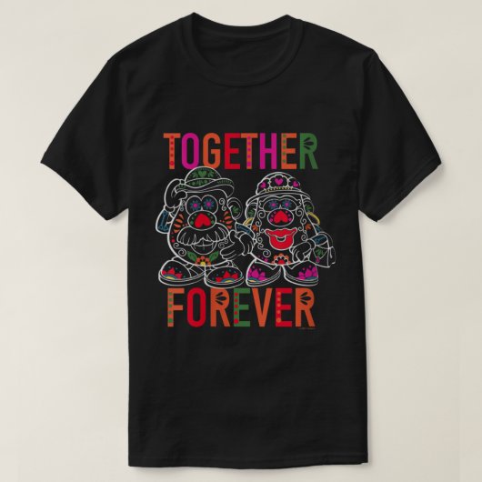 T-shirt M. Mme Potato Jour De La Mort Ensemble Forev (Design devant)