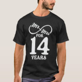 T-shirt M. & Mme Pour 14 ans 14e anniversaire de Mariage (Devant)