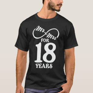 T-shirt M. & Mme Pour 18 ans 1er anniversaire Mariage