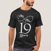 T-shirt M. & Mme Pour 19 ans 19e anniversaire de Mariage (Devant)