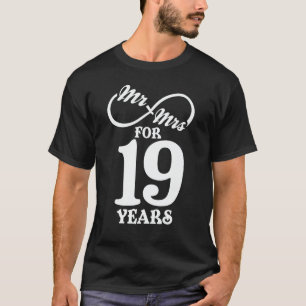 T-shirt M. & Mme Pour 19 ans 19e anniversaire de Mariage