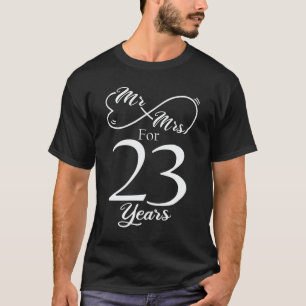 T-shirt M. & Mme Pour 23 ans 1er anniversaire Mariage