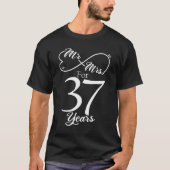 T-shirt M. & Mme Pour 37 Anniversaire du 37e Mariage (Devant)