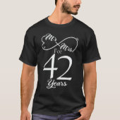 T-shirt M. & Mme Pour 42 Anniversaire du 42e Mariage (Devant)