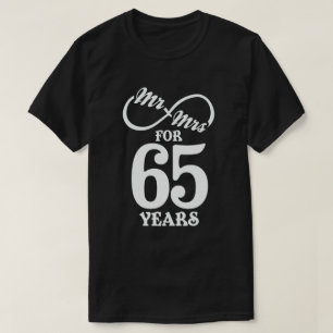 T-shirt M. & Mme Pour 65 ans 65e anniversaire de Mariage