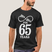 T-shirt M. & Mme Pour 65 ans 65e anniversaire de Mariage (Devant)