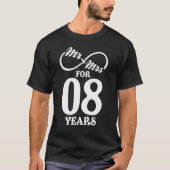 T-shirt M. & Mme Pour 8 ans 1er anniversaire Mariage (Devant)