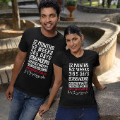 T-shirt M. & Mme Time 1er anniversaire du Mariage