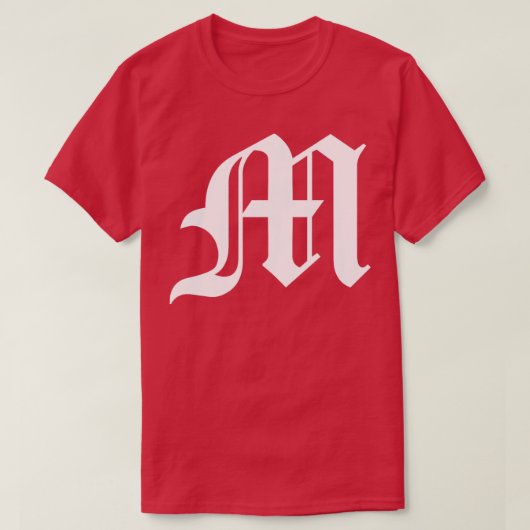 T-shirt M Old English Initial White (Design devant)