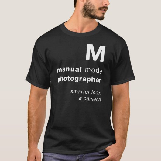 T-shirt M = plus futé qu'un appareil-photo (Devant)