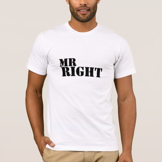 T-shirt M. Right vient de se marier (Devant)