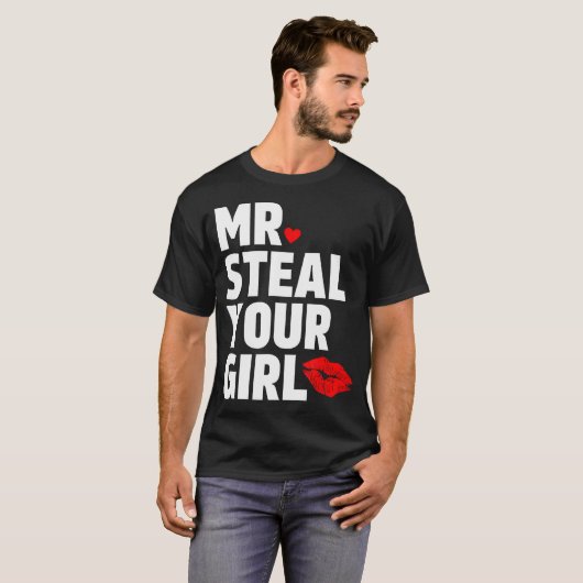 T-shirt M. Steal Your Girl Valentines Day Funny V-Day Ente (Devant entier)