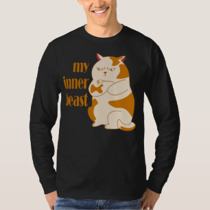 T-shirt Ma bête intérieure fainéante citation de motivatio
