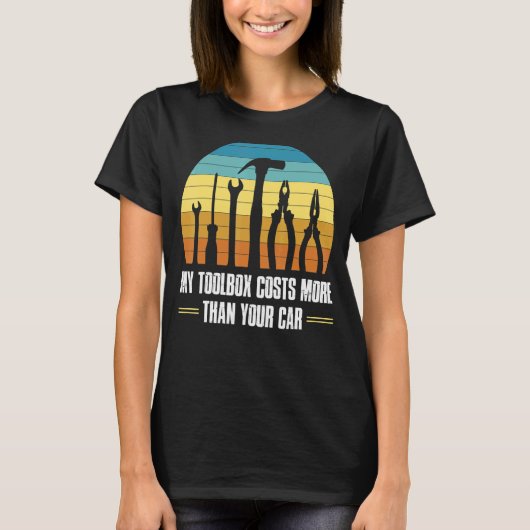 T-shirt Ma Boîte à outils coûte plus cher que votre voitur (Devant)