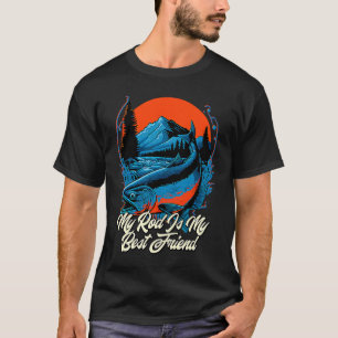 T-shirt Ma Canne Est Mon Meilleur Ami Introverti Pêche Ant