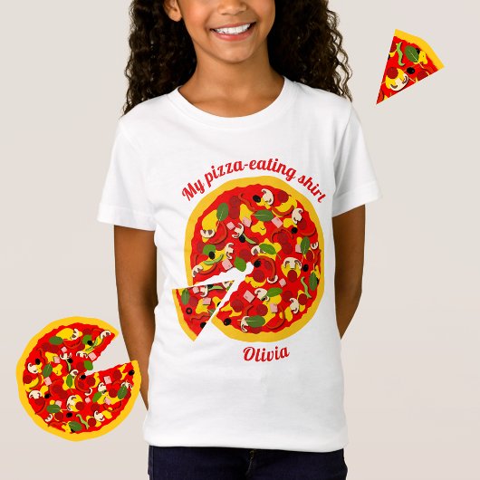 T-Shirt Ma chemise à manger à la pizza personnalisée