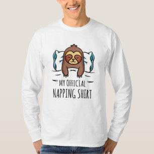 T-shirt Ma chemise de sieste officielle avec Sloth couché