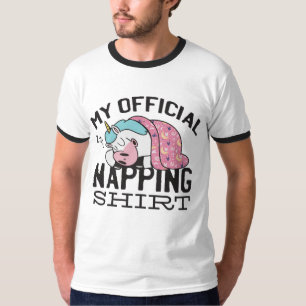 T-shirt Ma chemise de sieste officielle - Lazy sommeil Uni