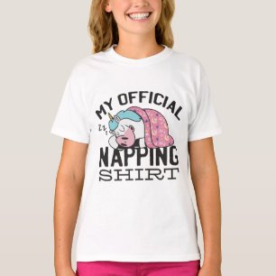 T-shirt Ma chemise de sieste officielle - Lazy sommeil Uni