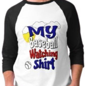T-shirt Ma chemise d'observation de base-ball