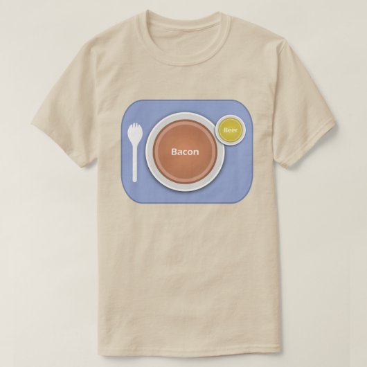 T-shirt Ma chemise nutritive en plaque (Design devant)