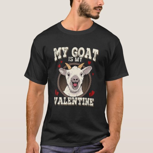 T-shirt Ma Chèvre Est Ma Saint-Valentin (Devant)