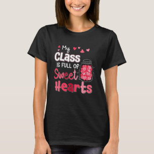 T-shirt Ma classe est pleine de coeur Rainbow Teacher Va
