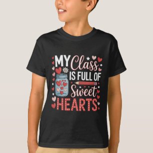 T-shirt Ma classe est pleine de cœurs gentils Professeur S