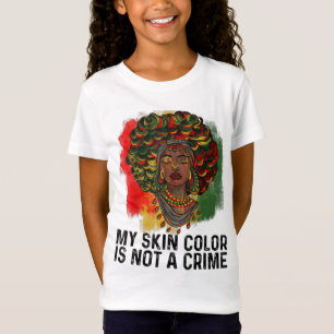 T-Shirt Ma couleur de peau n'est pas un crime Femmes afric