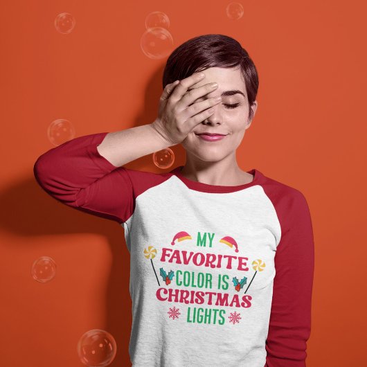 T-shirt Ma Couleur Préférée Est La Lumière De Noël