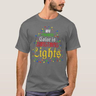 T-shirt Ma Couleur Préférée Est Les Lumières De Noël Arbre