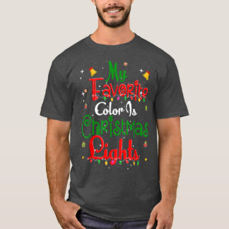T-shirt Ma Couleur Préférée Est Les Lumières De Noël Enfan