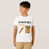 T-shirt Ma couleur préférée est orange (Devant entier)