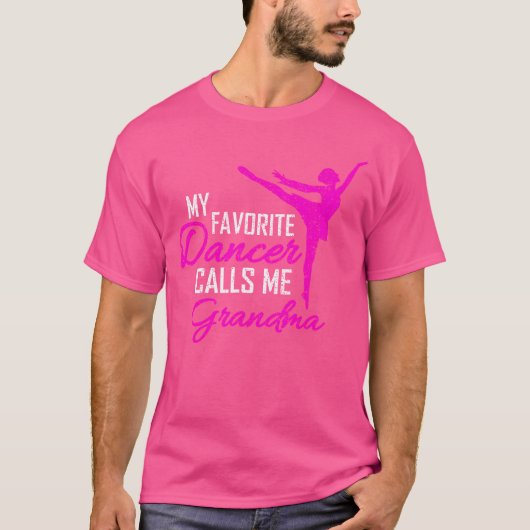 T-shirt Ma danseuse préférée m'appelle grand-mère - Danser (Devant)