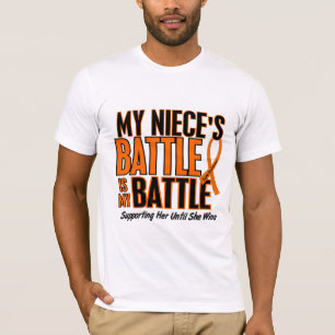 T-shirt Ma de bataille leucémie de nièce trop