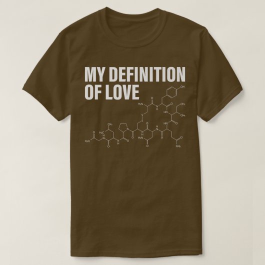 T-shirt Ma définition de l'amour Molécule de chimie de caf (Design devant)